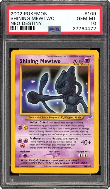 Shining Mewtwo 109/105 PSA 10 Neo Destiny Pokemon Gem Mint